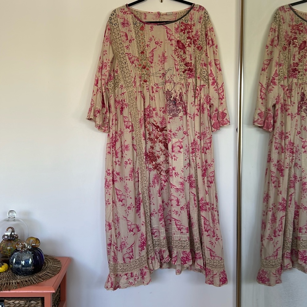 Magnolia Pearl Pink Cotton Dress - OS